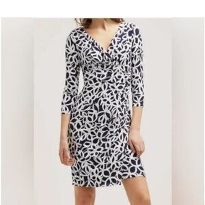 Ralph Lauren Navy and White Long Sleeve Dress size 6